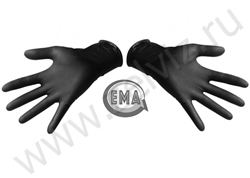 M Перчатки нитриловые, черные, пара